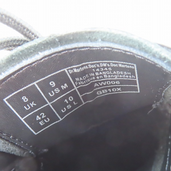 実際に弊社で買取させて頂いたDr.Martens/マーチン 3ホールシューズ ブラック UK8の画像 5枚目