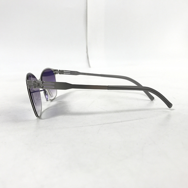 実際に弊社で買取させて頂いたic! berlin/アイシーベルリン Tina H. メガネフレーム アイウェア シルバー×パープルの画像 1枚目
