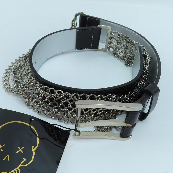 実際に弊社で買取させて頂いた【未使用】mastermind JAPAN/マスターマインドジャパン チェーン×レザー ベルト MY-BE03-B-1/L
