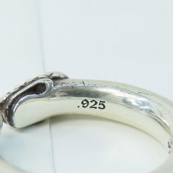 実際に弊社で買取させて頂いたCHROME HEARTS/クロムハーツ DOUBLE DOG RING/ダブルドッグ リング/16号の画像 7枚目