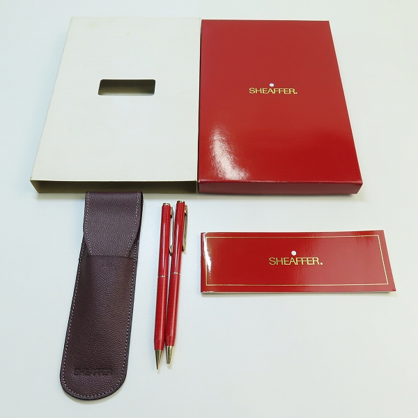 実際に弊社で買取させて頂いたSHEAFFER/シェーファー 回転式 ボールペン/シャープペンシル 2点セット レザーケース付きの画像 9枚目