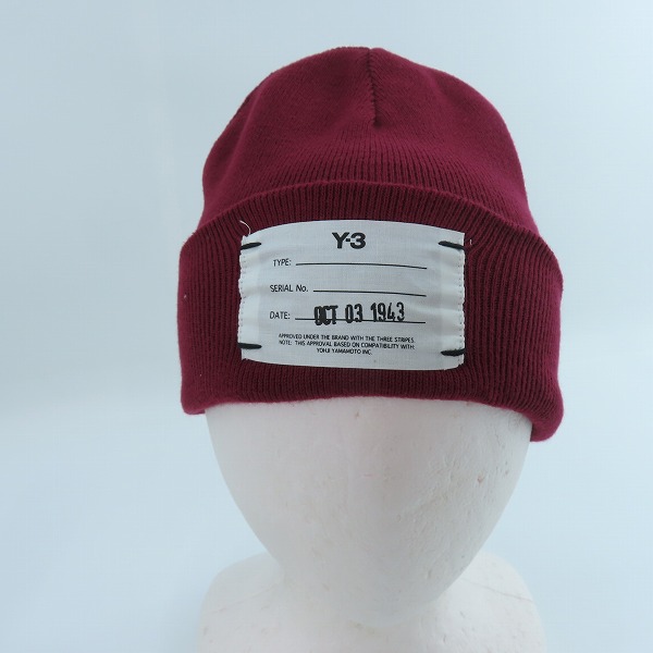 実際に弊社で買取させて頂いたY-3/ワイスリー adidas×Yohji Yamamoto/アディダス×ヨウジヤマモト LOGO BEANIE/ロゴ ビーニー/ニット帽 DY0526