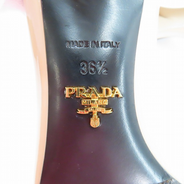 実際に弊社で買取させて頂いたPRADA/プラダ ジュエルヒール パンプス 1I998H/36.5の画像 5枚目