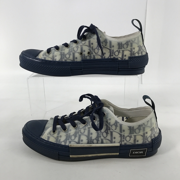 実際に弊社で買取させて頂いたDior/ディオール オブリーク PVC×ラバー ローカット スニーカー20CDC/43の画像 3枚目