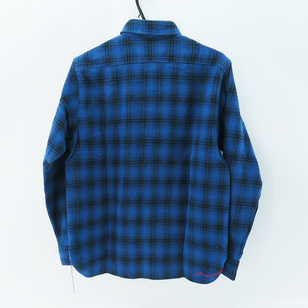 実際に弊社で買取させて頂いた【未使用】 SUGAR CANE/シュガーケーン TWILL CHECK WORK SHIRT/ツイルチェック ワークシャツ/ネルシャツ ネイビー SC28502/Mの画像 1枚目