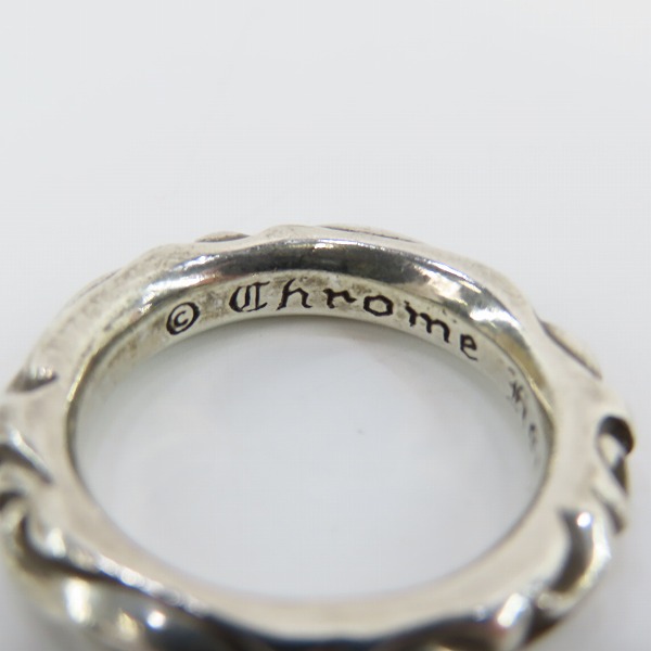 実際に弊社で買取させて頂いたCHROME HEARTS/クロムハーツ スクロールバンドリング 16.5号の画像 6枚目