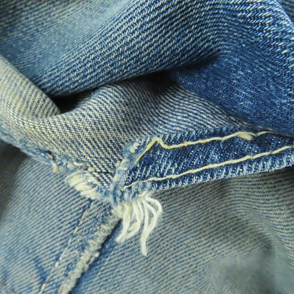 実際に弊社で買取させて頂いたLEVI'S/リーバイス 501 バックポケットシングル 刻印W/Vステッチ デニムパンツの画像 5枚目