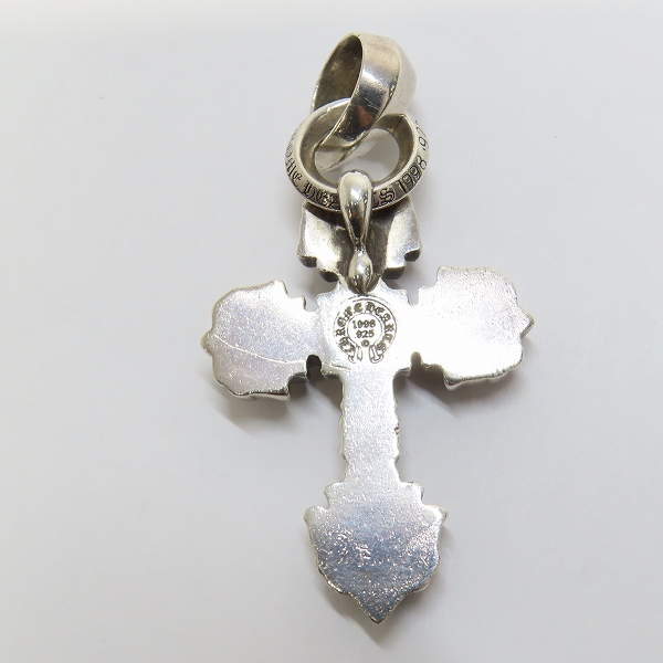 実際に弊社で買取させて頂いた【インボイス原本】CHROME HEARTS/クロムハーツ フィリグリークロスペンダントｗ/プレーンベイル チャーム XSの画像 2枚目