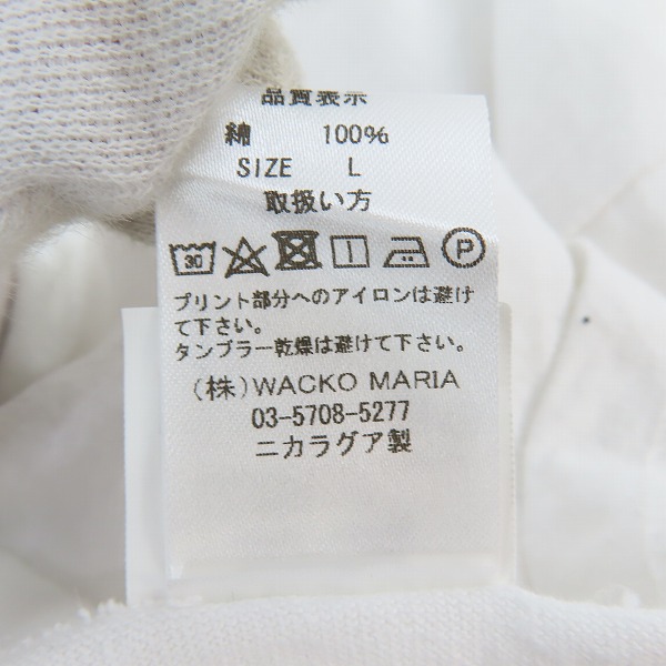 実際に弊社で買取させて頂いたWACKO MARIA/ワコマリア PULP FICTION CREW NECK LONG SLEEVE T-SHIRT (TYPE-3) ロングTシャツ PF-WM-LT03/Lの画像 5枚目