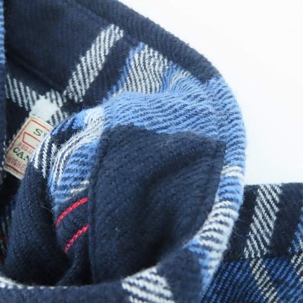 実際に弊社で買取させて頂いた【未使用】 SUGAR CANE/シュガーケーン TWILL CHECK WORK SHIRT/ツイルチェック ワークシャツ/ネルシャツ ブルー SC28740/Mの画像 5枚目