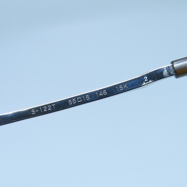 実際に弊社で買取させて頂いた999.9/フォーナインズ TITANIUM/チタニウム メタルフレーム 眼鏡/メガネフレーム/アイウェア S-122Tの画像 6枚目