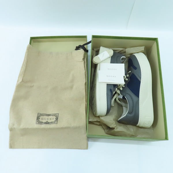 実際に弊社で買取させて頂いたGUCCI/グッチ ロゴ ローカットスニーカー 726543/7の画像 8枚目
