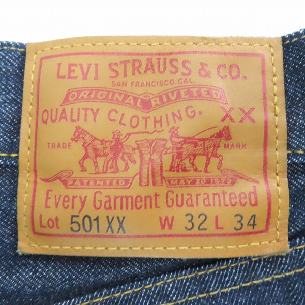 実際に弊社で買取させて頂いたLEVI'S/リーバイス LVC/ヴィンテージクロージング 501XX 1947年復刻 デニムパンツ 47501-0200/W32L34の画像 2枚目