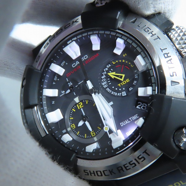 実際に弊社で買取させて頂いたG-SHOCK/Gショック MASTER OF G FROGMAN/フロッグマン Bluetooth 電波ソーラー GWF-A1000-1A2JFの画像 4枚目