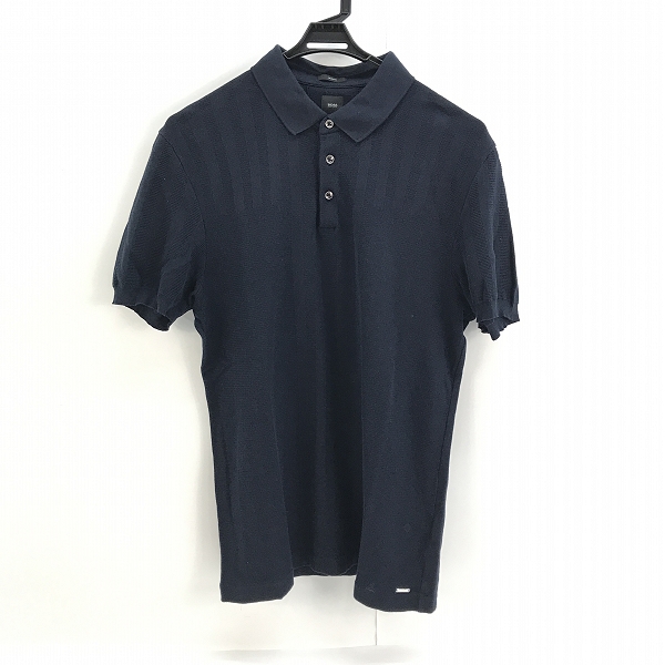 実際に弊社で買取させて頂いたHUGO BOSS/ヒューゴボス コットンニット ポロシャツ ダークネイビー /XL
