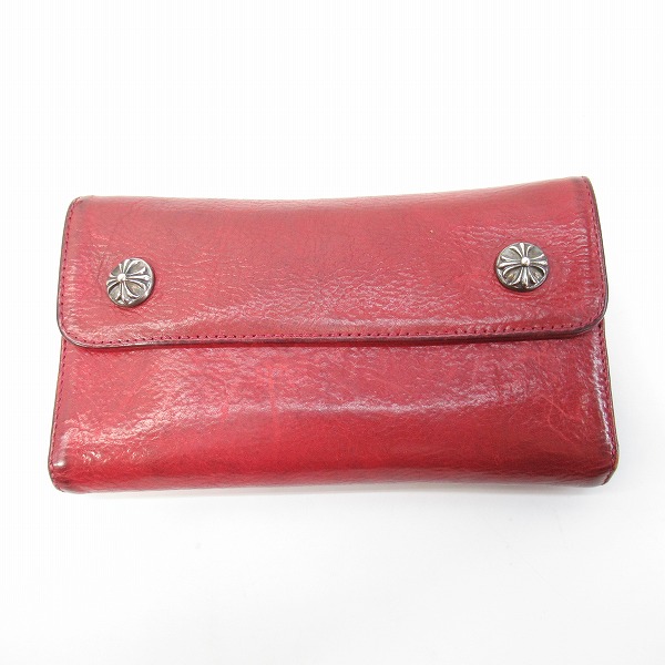 実際に弊社で買取させて頂いた【インボイス原本】CHROME HEARTS/クロムハーツ WAVE/ウェーブウォレット クロスボタン/長財布