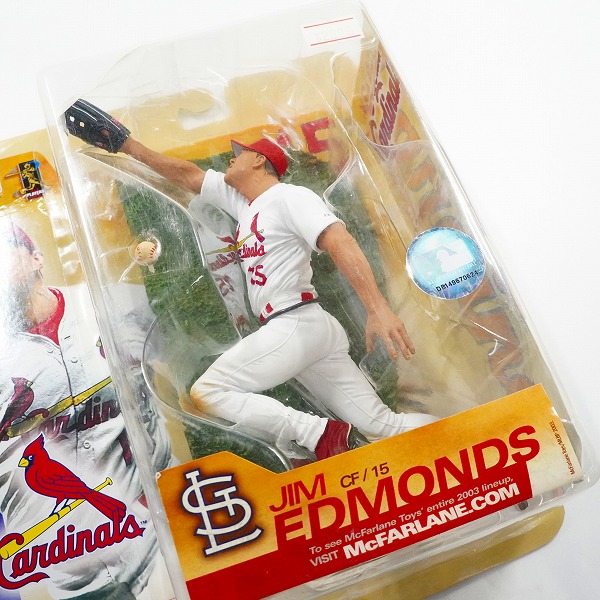 実際に弊社で買取させて頂いた【未開封】McFARLANE TOYS/マクファーレントイズ セントルイス・カージナルス #15 JIM EDMONDS ジム・エドモンズ フィギュア 白の画像 3枚目