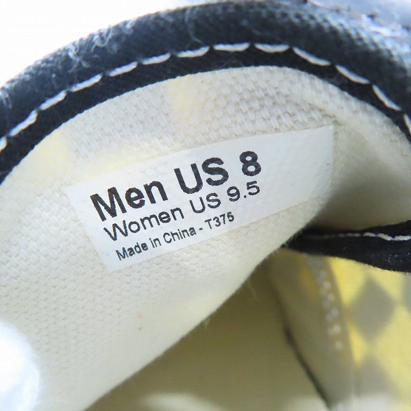 実際に弊社で買取させて頂いたVANS バンズ OFF THE WALL/オフ ザ ウォール ブロックチェック ローカットスニーカー T375/8の画像 5枚目