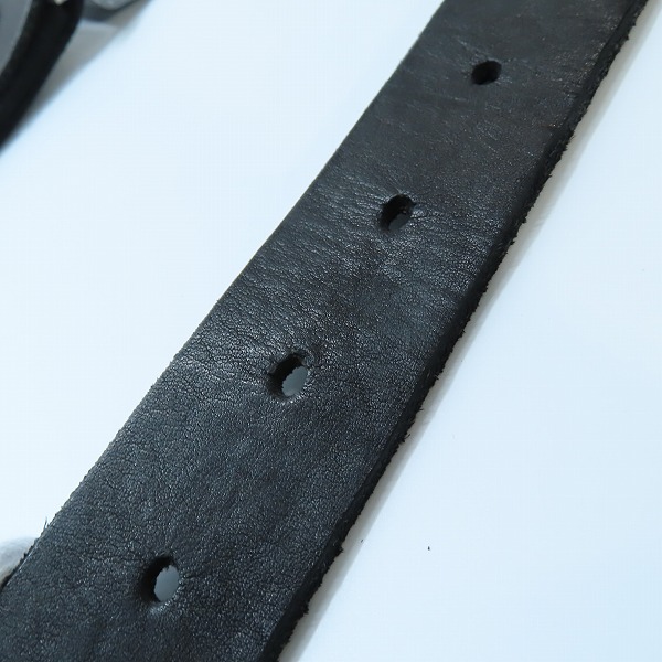 実際に弊社で買取させて頂いたISAMU KATAYAMA BACKLASH/バックラッシュ プレート バックル レザー ベルト ブラックの画像 5枚目