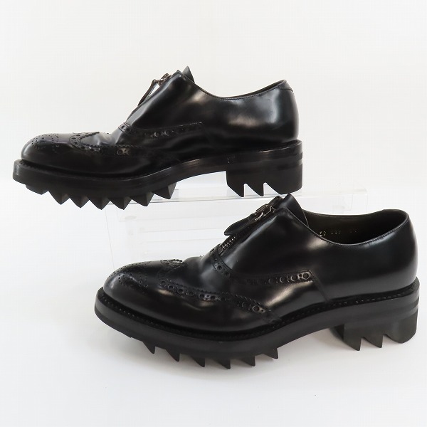 実際に弊社で買取させて頂いたPRADA/プラダ 13AW ウィングチップシューズ シャークソール/8.5の画像 3枚目