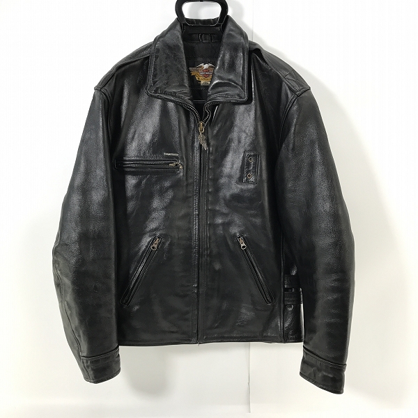 実際に弊社で買取させて頂いたHARLEY-DAVIDSON/ハーレーダビッドソン レザー シングルライダースジャケット M