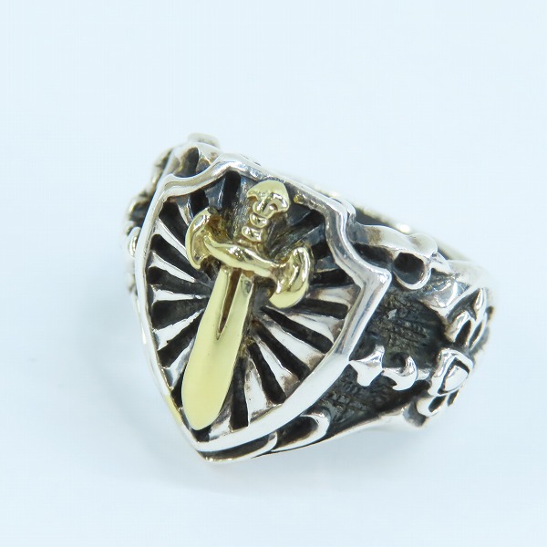 実際に弊社で買取させて頂いたStar Knights/スターナイツ ソード エンブレム  エクスカリバー リング SILVER925/シルバー ゴールドカラー/16号-16.5号