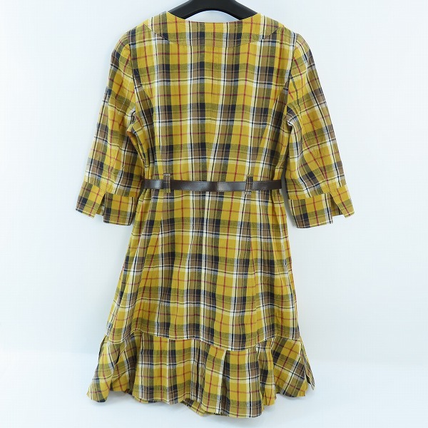 実際に弊社で買取させて頂いたBurberry London BLUE LABEL/バーバリーロンドン ブルーレーベル ノバチェック ベルト ワンピース E1J52-202-60/38の画像 1枚目