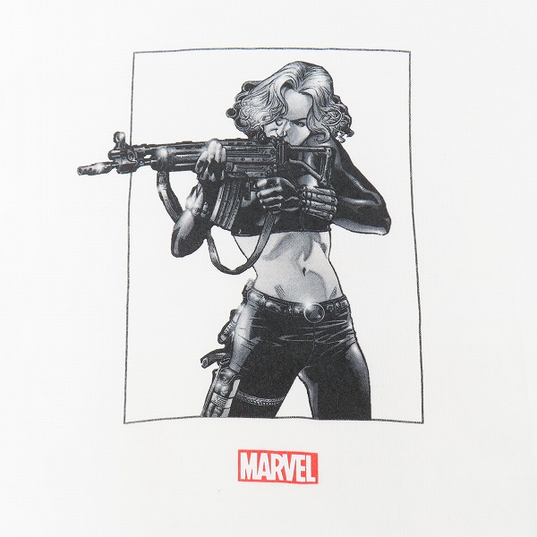 実際に弊社で買取させて頂いたAPPLEBUM/アップルバム×MARVEL/マーベル BLACK WIDOW 半袖Tシャツ XLの画像 6枚目