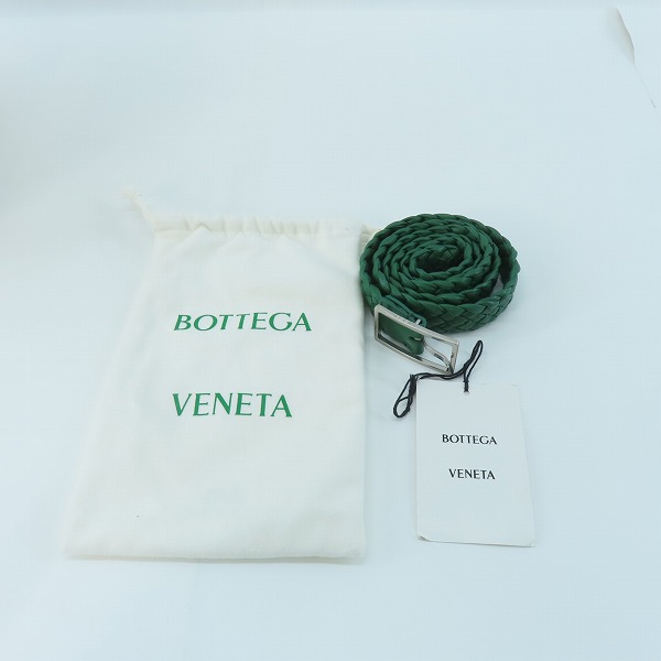 実際に弊社で買取させて頂いたBOTTEGA VENETA/ボッテガヴェネタ イントレチャート レザーベルト 652912 vcq71/Sの画像 8枚目