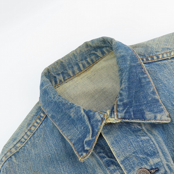 実際に弊社で買取させて頂いたLevi`s/リーバイス ボタン裏刻印45/ヴィンテージ/ビンテージ デニムジャケット の画像 4枚目