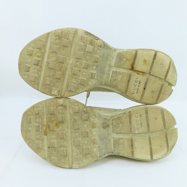 実際に弊社で買取させて頂いたGUCCI/グッチ RHYTON/ライトン ローカットスニーカー 498916/9.5の画像 2枚目