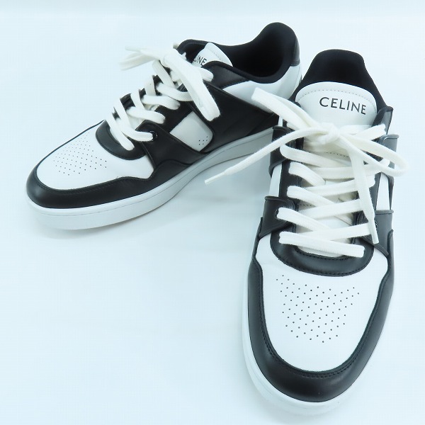 実際に弊社で買取させて頂いたCELINE/セリーヌ TRAINER LOW LACE UP SNEAKER/ロゴプリント レザーローカットスニーカー RM 0213/41