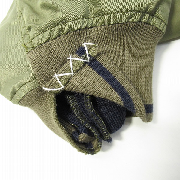 実際に弊社で買取させて頂いたkolor/カラー 22AW ナイロン サテン MA-1 ブルゾン/ジャケット 22WCM-G09111/2の画像 5枚目