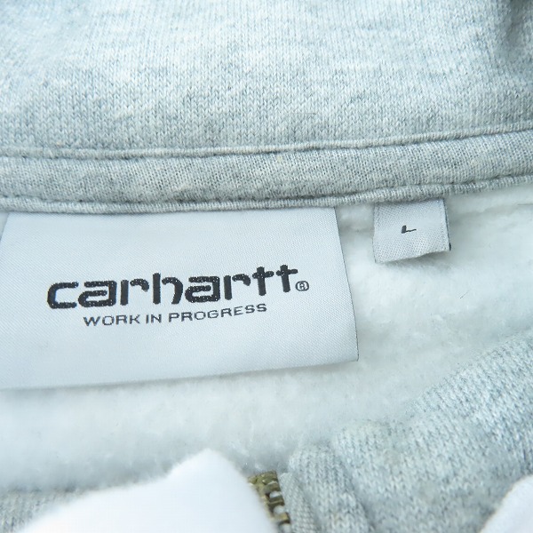 実際に弊社で買取させて頂いたCarhartt/カーハート 裏起毛 ハーフジップ スウェット プルオーバー/Lの画像 2枚目