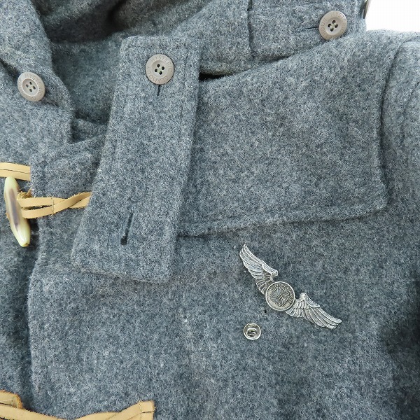 実際に弊社で買取させて頂いたHYSTERIC GLAMOUR/ヒステリックグラマー ウール混 ダッフルコート 2AC-8030 /Fの画像 6枚目