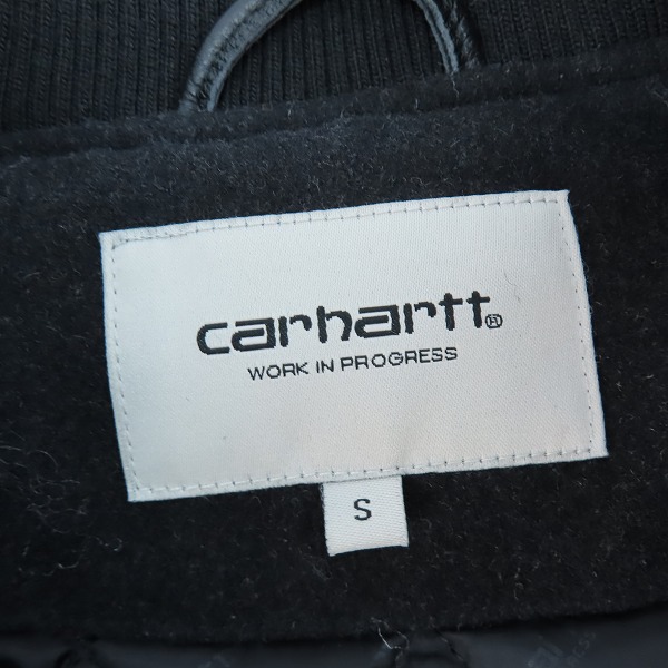 実際に弊社で買取させて頂いたcarhartt wip/カーハート 袖レザー スタジャン/スタジアムジャンパー /Sの画像 2枚目