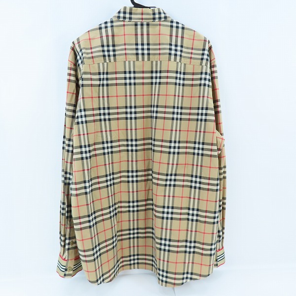 実際に弊社で買取させて頂いた【JPタグ】BURBERRY/バーバリー ノバチェック 長袖シャツ THTHAGAR129SAM /XXLの画像 1枚目