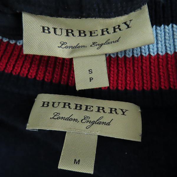 実際に弊社で買取させて頂いたBURBERRY LONDON ENGLAND/バーバリーロンドンイングランド ニットジャケット/サイドラインパンツ セットアップ S/Mの画像 2枚目