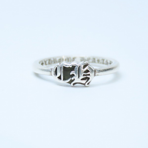 実際に弊社で買取させて頂いたCHROME HEARTS/クロムハーツ バブルガムリング ｗ/CHロゴ 5.5号の画像 1枚目