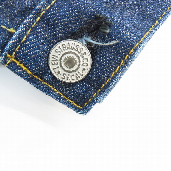 実際に弊社で買取させて頂いたLEVIS/リーバイス 506 1st ビッグE デニムジャケット J22刻印 71506-XX/34の画像 7枚目