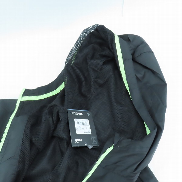 実際に弊社で買取させて頂いた【未使用】PUMA/プーマ トレーニング 防風 フード付き メッシュライナー ジャケット 523549-73/XLの画像 7枚目