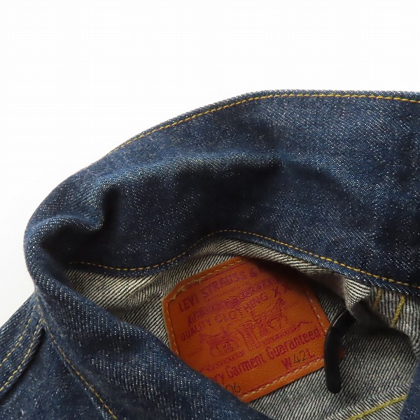 実際に弊社で買取させて頂いたLEVIS/リーバイス 506 1st ビッグE デニムジャケット J22刻印 71506-XX/42の画像 7枚目