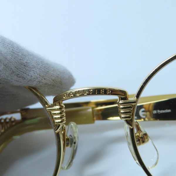 実際に弊社で買取させて頂いたJean Paul GAULTIER/ジャンポールゴルチエ 度入り ヴィンテージ ネジバネデザイン メガネフレーム/アイウェア 56-6106の画像 7枚目