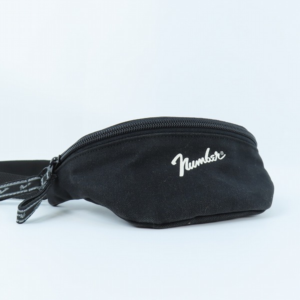 実際に弊社で買取させて頂いたNUMBER (N)INE×Fender/ナンバーナイン×フェンダー  ロゴ グラフィック ボディバッグの画像 2枚目