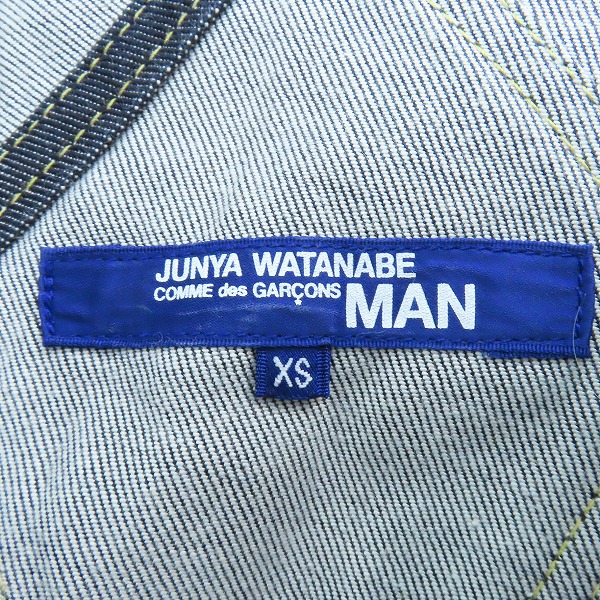 実際に弊社で買取させて頂いたJUNYA WATANABE COMME des GARCONS MAN/ジュンヤワタナベコムデギャルソンマン AD2011 オーバーオール WI-P028/XSの画像 2枚目