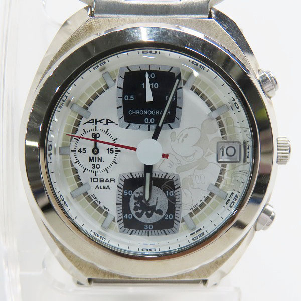 実際に弊社で買取させて頂いたSEIKO/セイコー ALBA AKA/アルバ  Disney/ディズニー ミッキーマウス V657-6160【動作未確認】
