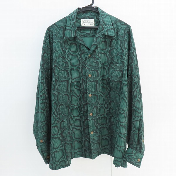 実際に弊社で買取させて頂いたWACKO MARIA/ワコマリア 22AW パイソン柄 長袖 シャツ/M