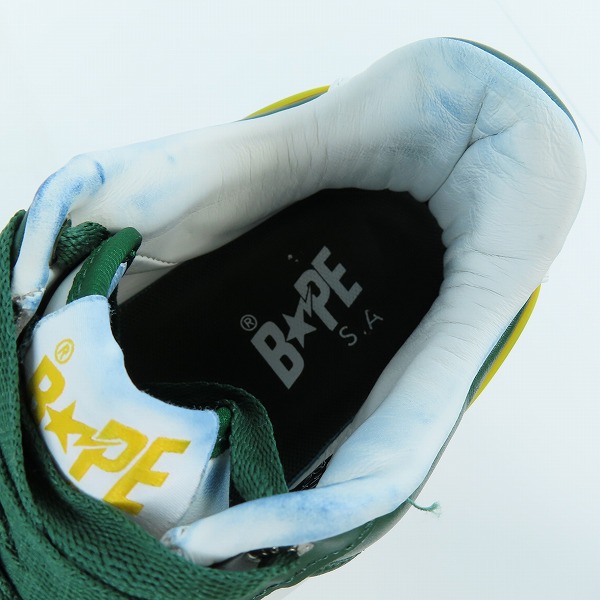 実際に弊社で買取させて頂いたA BATHING APE/アベイジングエイプ BAPE STA/ベイプスタ ローカットスニーカー OZXSHMX91309N/27.5の画像 4枚目