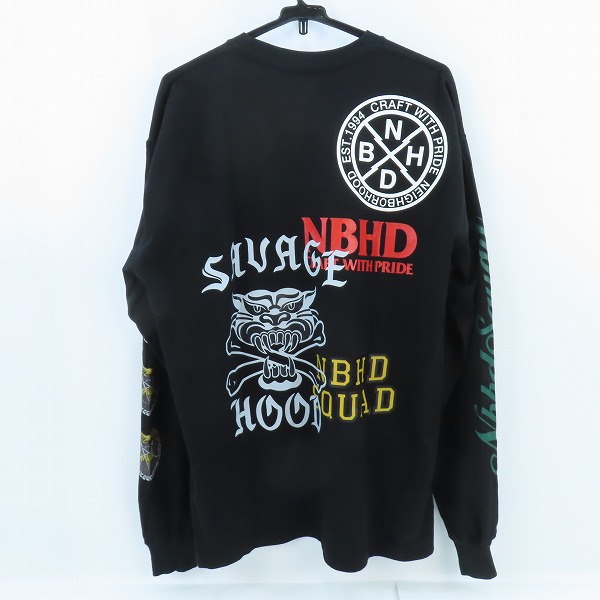 実際に弊社で買取させて頂いたNEIGHBORHOOD/ネイバーフッド 24aw ラバープリントTシャツ ブラック NH. TEE LS-17/Lの画像 1枚目
