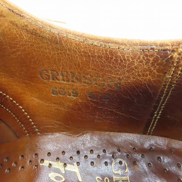 実際に弊社で買取させて頂いた【難有り】GRENSON/グレンソン ストレートチップ  レザーシューズ 6019 /6Eの画像 5枚目